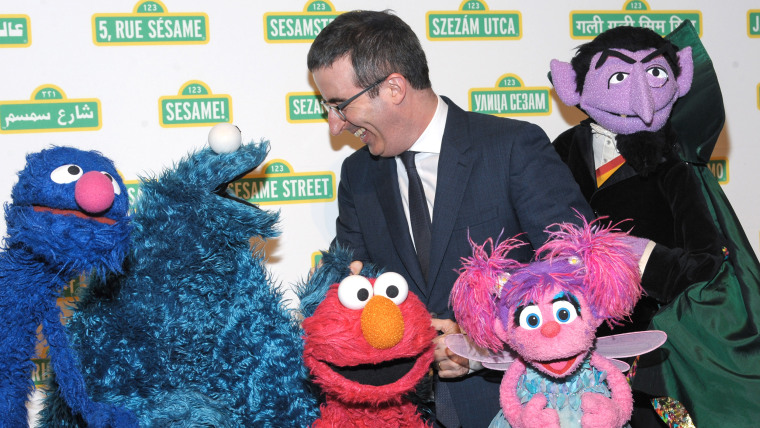 John Oliver and Sesame Street Muppets