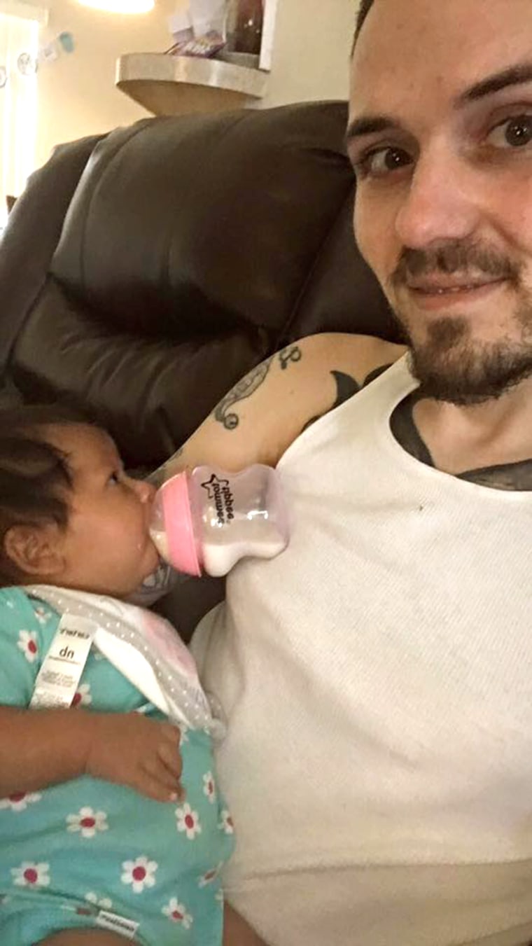 Dad finds way to 'breastfeed' baby after mom returns to work