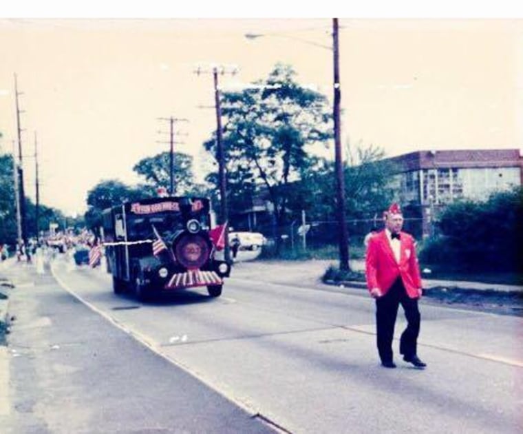Constantine "Poppy" Iannacone leading parade 1985