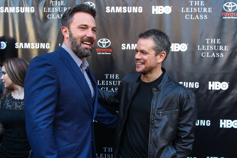 Ben Affleck and Matt Damon attend The Project Greenlight Season 4 premiere of 'The Leisure Class'
