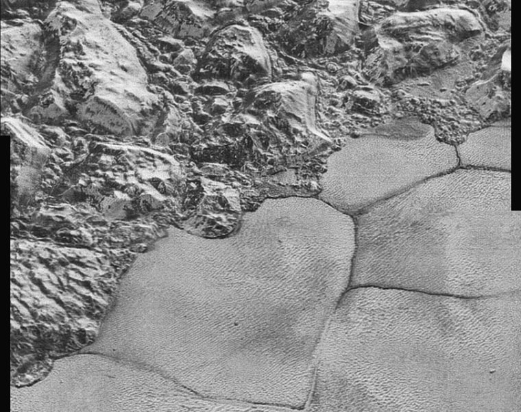 Image: Detail shot of Pluto taken by the New Horizons spacecraft