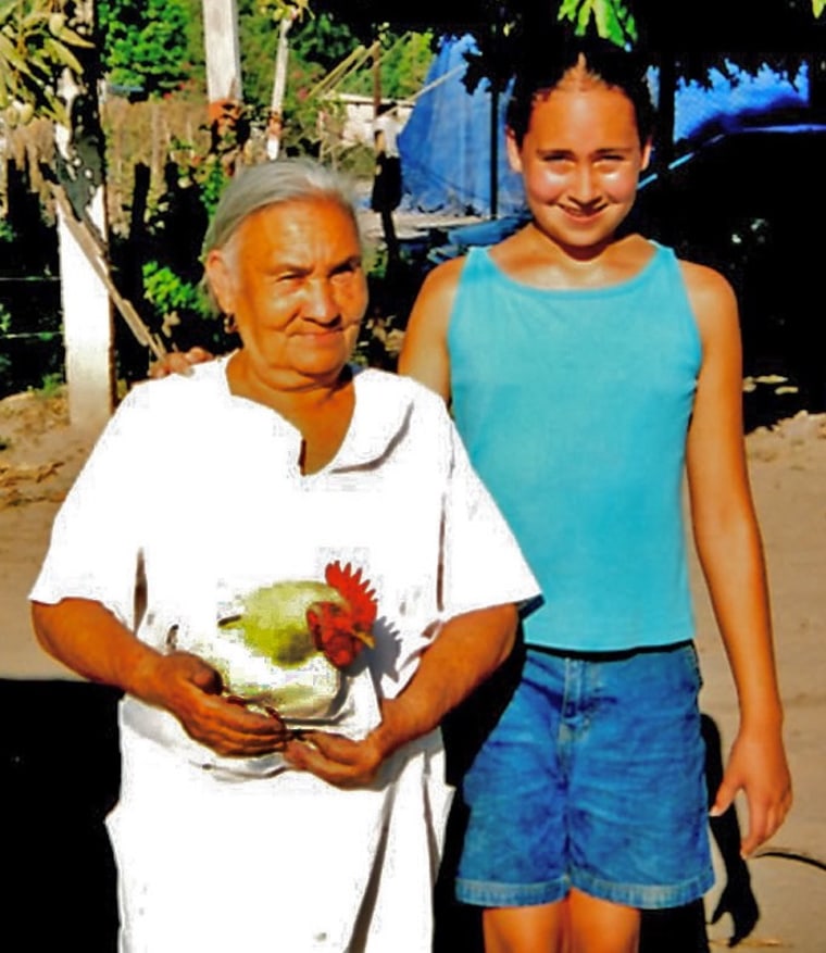 Lucy, the daughter of Linda and Sixto Valdez, is photographed here with her grandmother, Doña Sole, during a trip to Mexico.