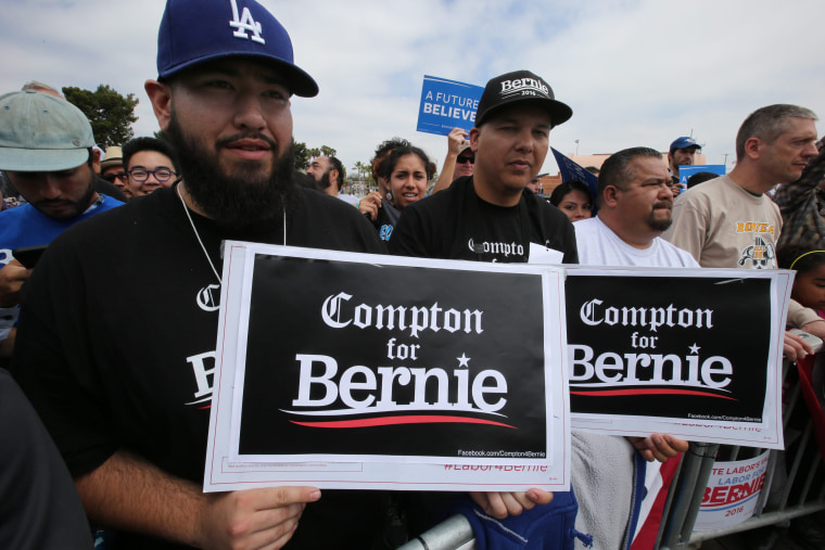 Image: US Democratic Presidential candidate Bernie Sanders rally