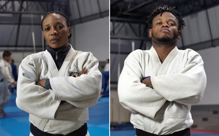Image: Yolande Mabika, left, and Popole Misenga, right, both originally from Democratic Republic of the Congo
