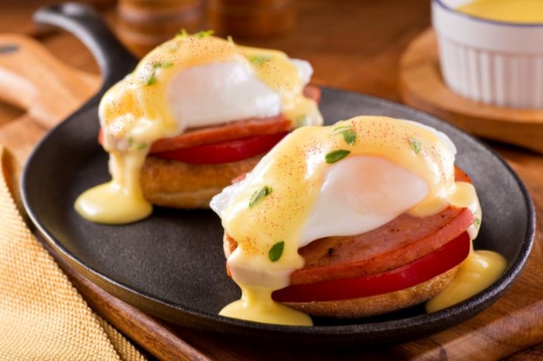 Healthier eggs benedict