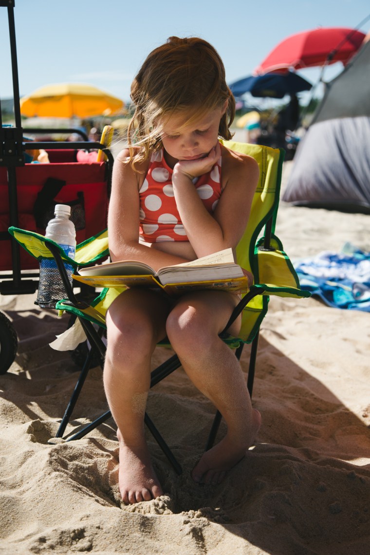 Wyatt says summer reading often makes for sweet photos, on the beach or anywhere.