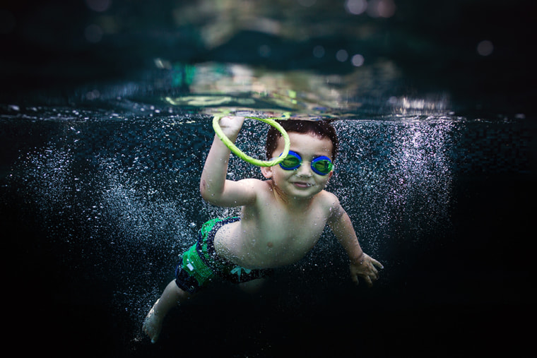 Wilkerson says parents can pick up an inexpensive, disposable, underwater camera to get some unique shots of summer pool days.