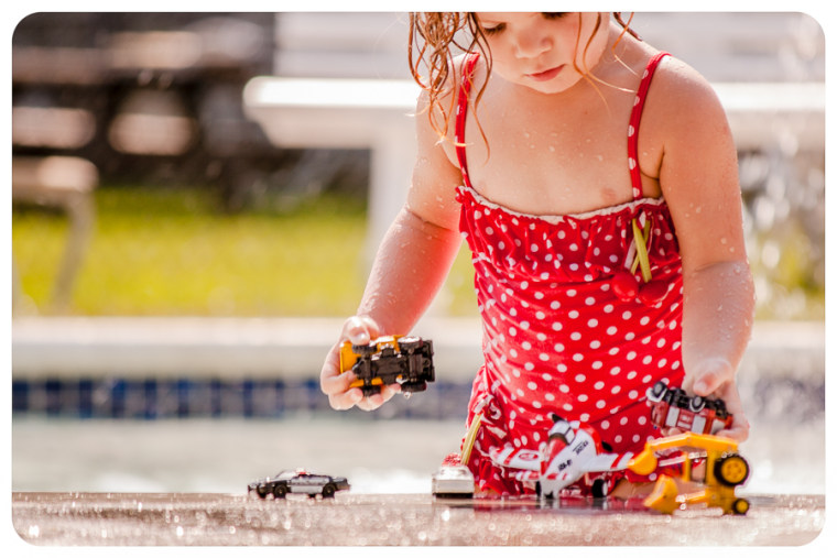 Wyatt suggests taking images of your children playing in the water, without trying to capture their attention. "They don't always need to be looking at the camera," says Wyatt.