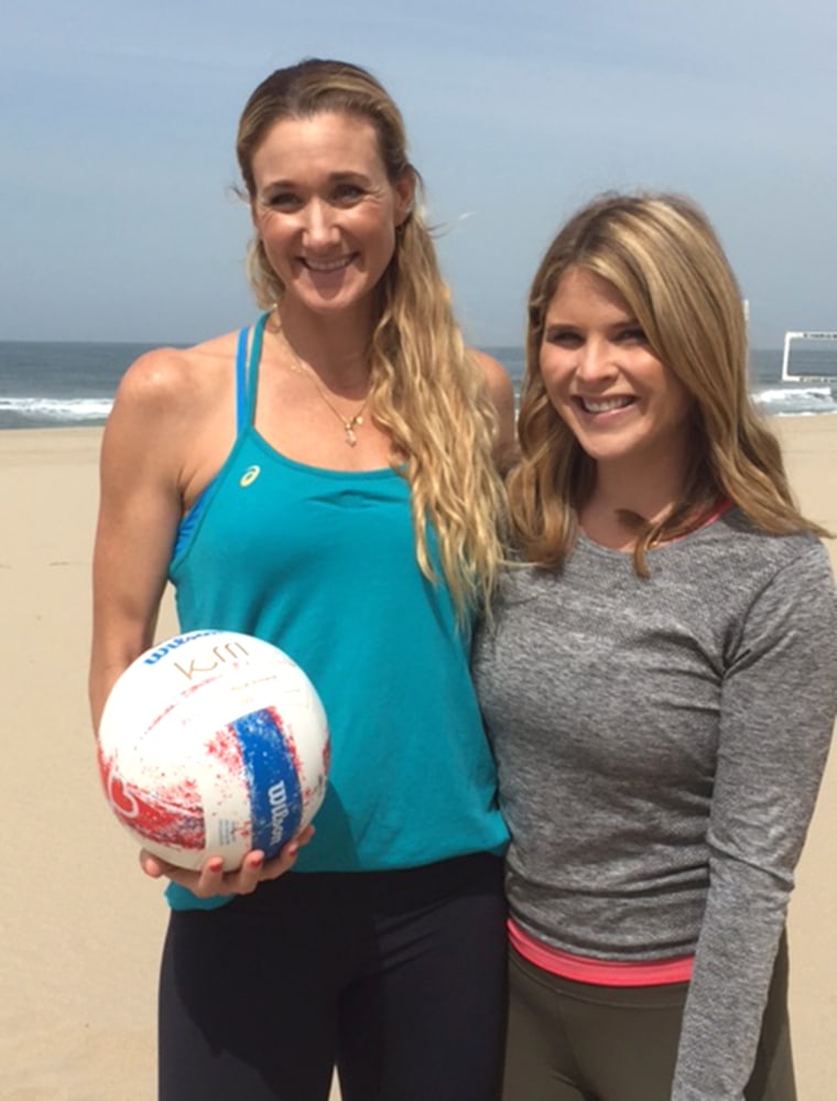 Kerri Walsh Jennings and Jenna Bush Hager.