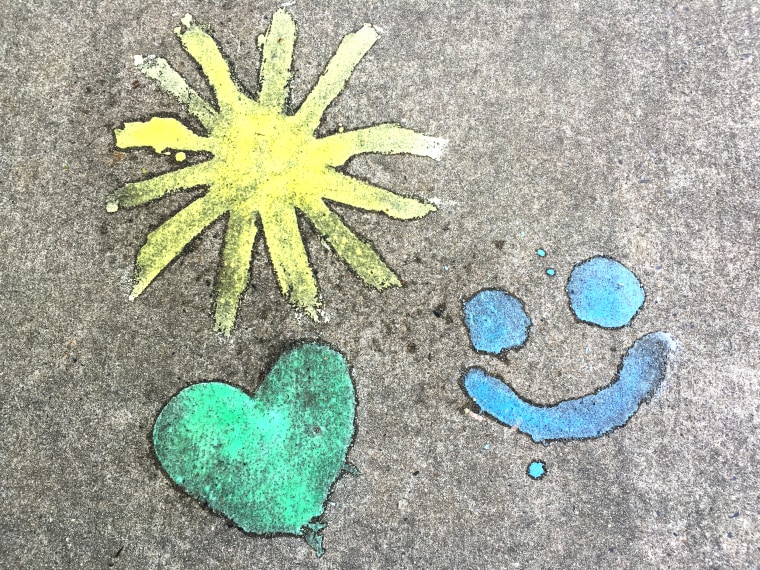 Fizzy sidewalk paint