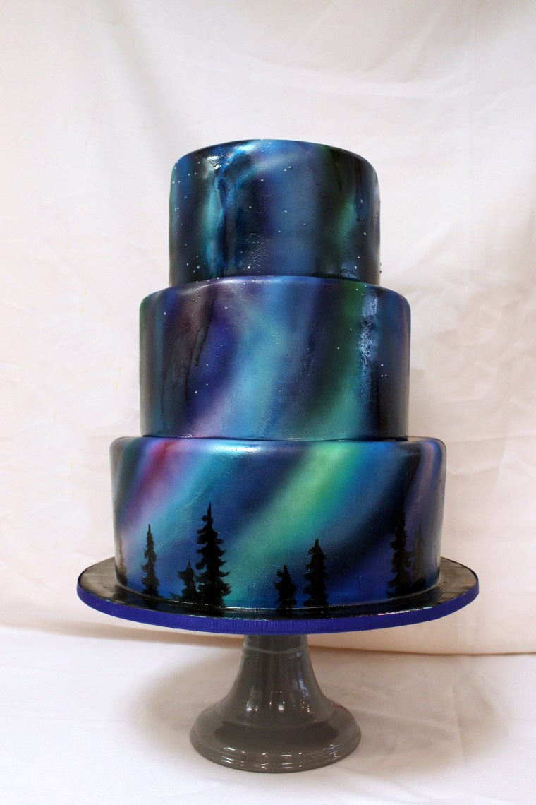 Spatula Painted Cake - A Galaxy Birthday Cake • Pint Sized Baker