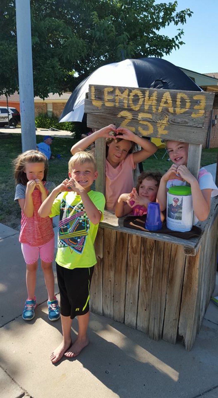 Addison Witulski made money at a lemonade stand to help her brother