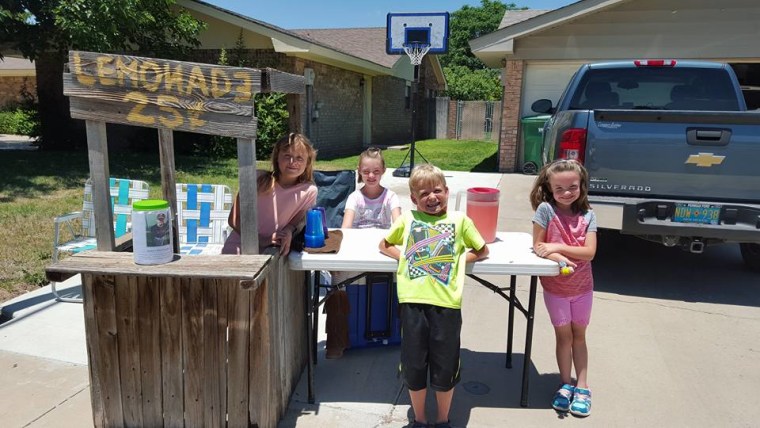 Addison Witulski made money at a lemonade stand to help her brother