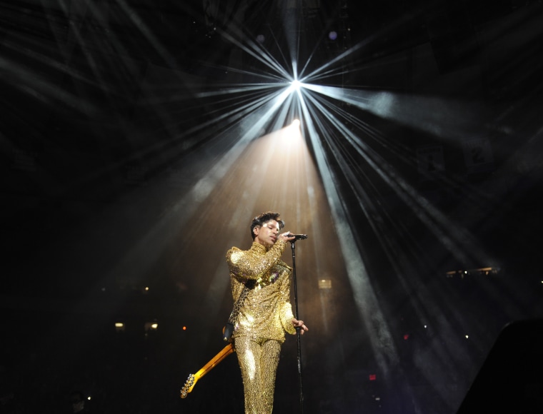 Prince performs during his "Welcome 2 America" tour at Madison Square Garden on February 7, 2011 in New York City.