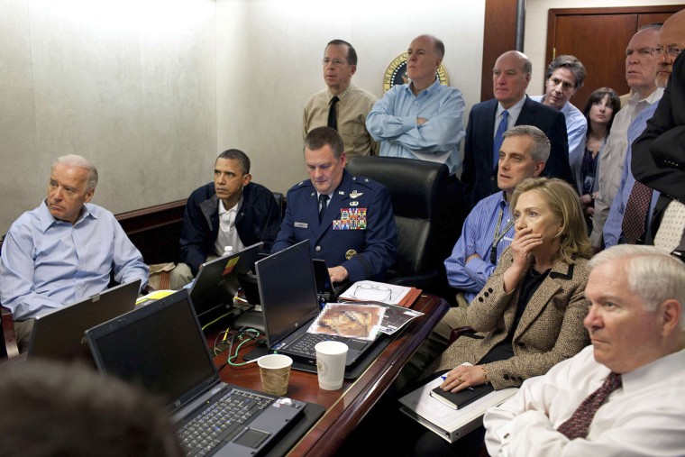 Image: File handout photo shows U.S. President Barack Obama with members of the national security team in the Situation Room of the White House