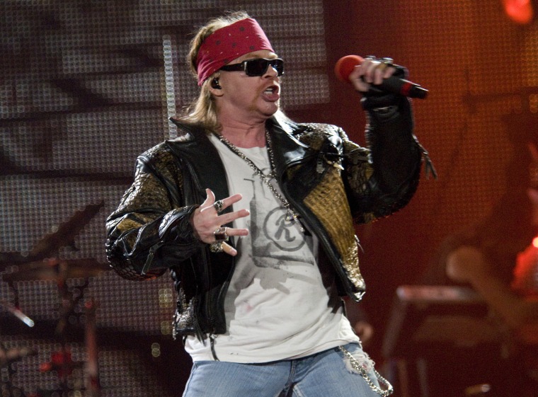 Guns N' Roses, with lead singer Axl Rose, made their first appearance in the United States in four years on Aug. 14, 2010.
