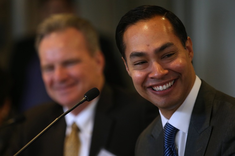 Image: Julian Castro Tours New Housing Facility For Recently Homeless Vets In CA