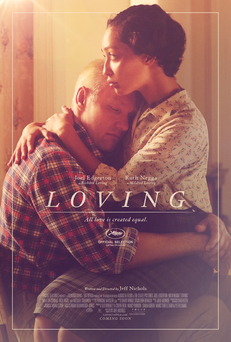 Directed by Jeff Nichols, "Loving" tells the story of the landmark Supreme Court case, Loving v. Virginia, and stars Ruth Negga and Joel Edgerton.