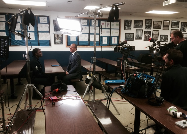 Sgt. Emada Tingirides sits down with Lester Holt to speak candidly about the special community police unit in Watts, South Los Angeles.