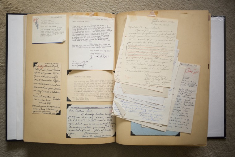 Image: 'Canteen Girl' scrapbook with fan letters