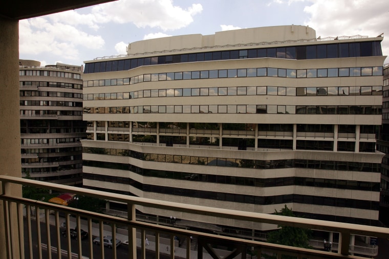 Image: The Watergate Hotel office building on May 31, 2005 in Washington