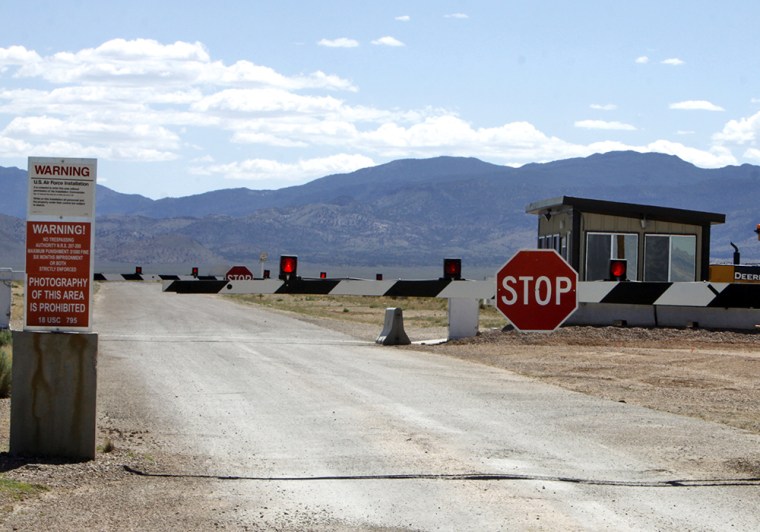 A dirt road that leads generally south away from Rachel, Nev., off of Nevada Route 375 leads to the restricted area known as Area 51 on June 27, 2010.