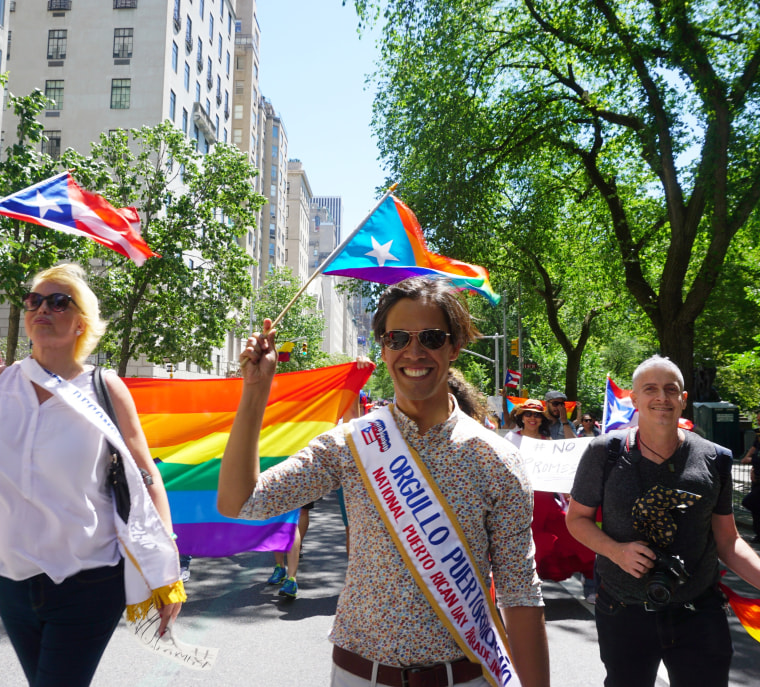 LGBT activist Pedro Julio Serrano, the Orgullo Puertorrique?o honored at the parade.