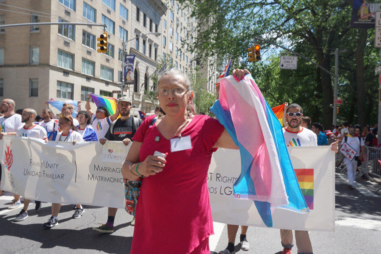Brooke Cerda, a Mexican immigrant and transwoman, marched with the parade in solidarity with queer people affected by violence every day in the United States.