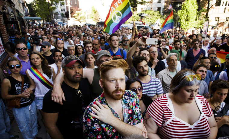 Image: Vigil in New York at Stonewall inn for Orlando Shooting Vicitms