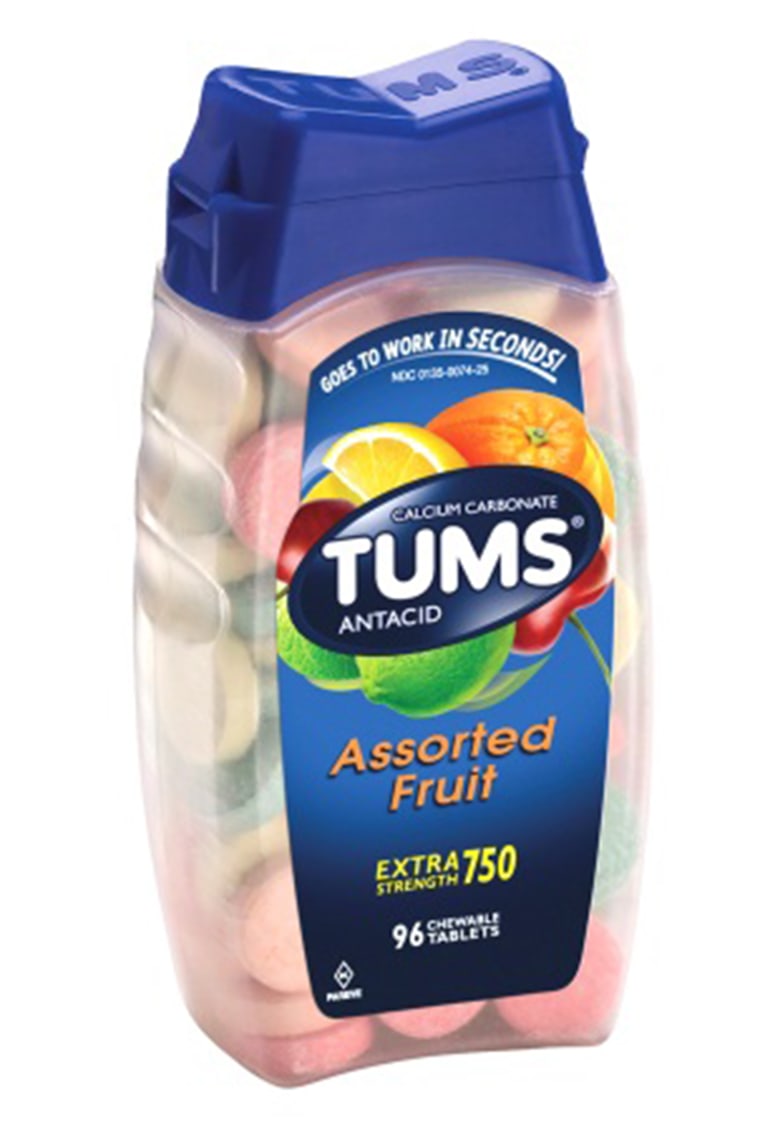 Tums E-X Extra Strength 750 Antacid/Calcium Supplement Chewable Tablets Assorted