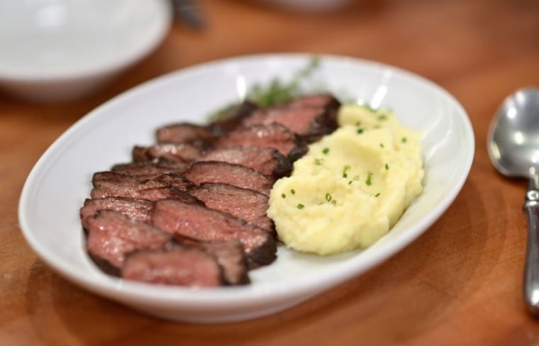Joel Gamoran makes Father's Day hanger steak and brown butter mashed potatoes
