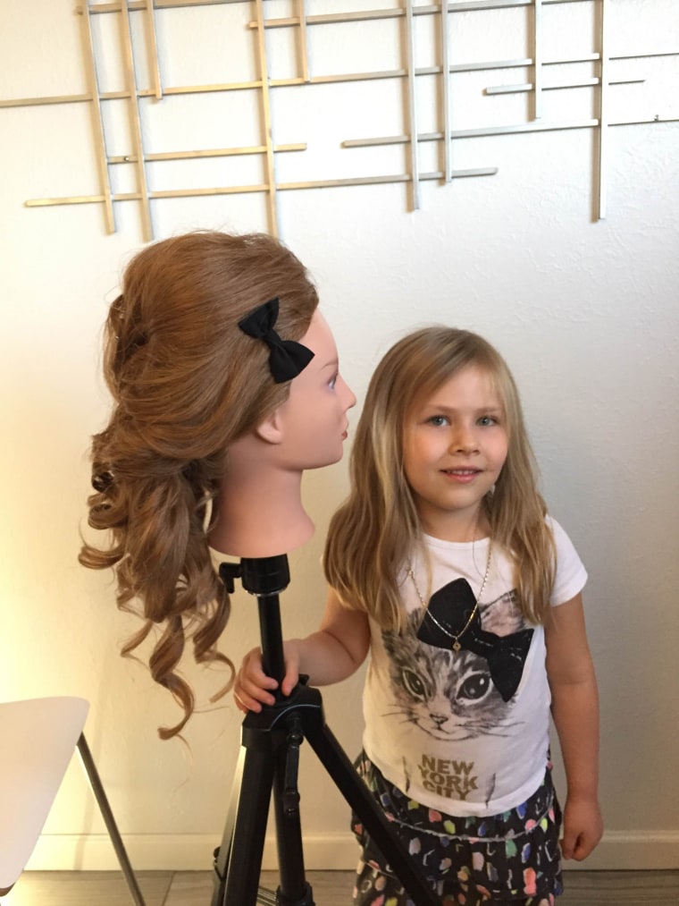 5-year-old mini hairstylist