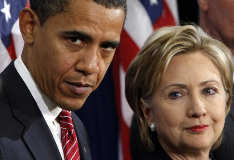 Image: Barack Obama and Hillary Clinton in 2008