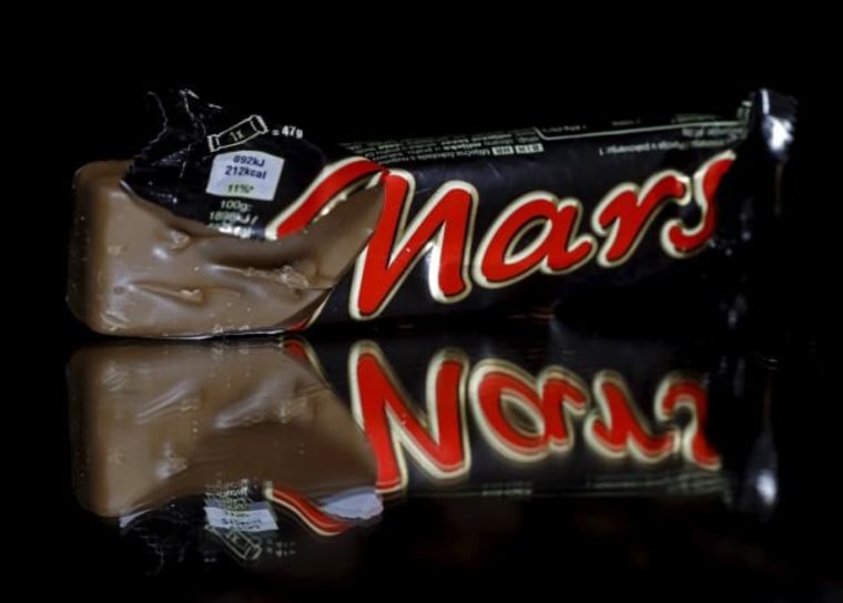 Mars bars are seen in this picture illustration