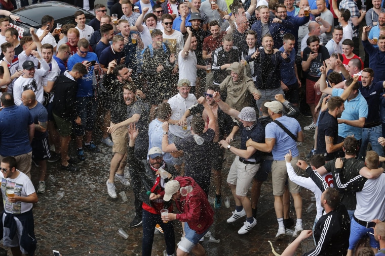 Image: England fans in Lille, France, on June 15, 2016