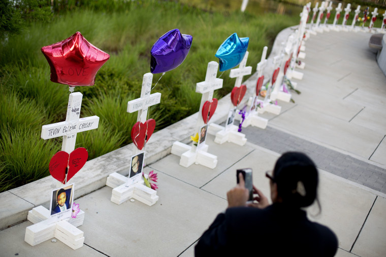 One cross for each victim of the Orlando Shooting.