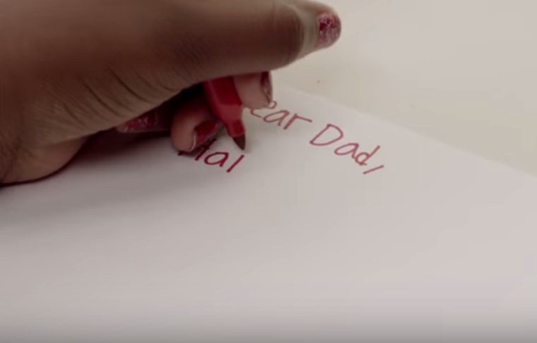 Screen shot from the Father's Day edition of Google's digital #LoveLetters campaign.