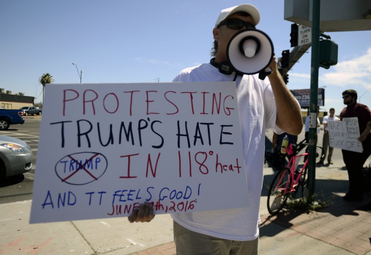 Image: Anti-Donald Trump protest in Arizona