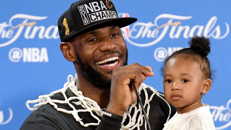 LeBron James  and daughter Zhuri