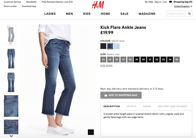 How jeans sizing differs among top 25 mainstream retailers