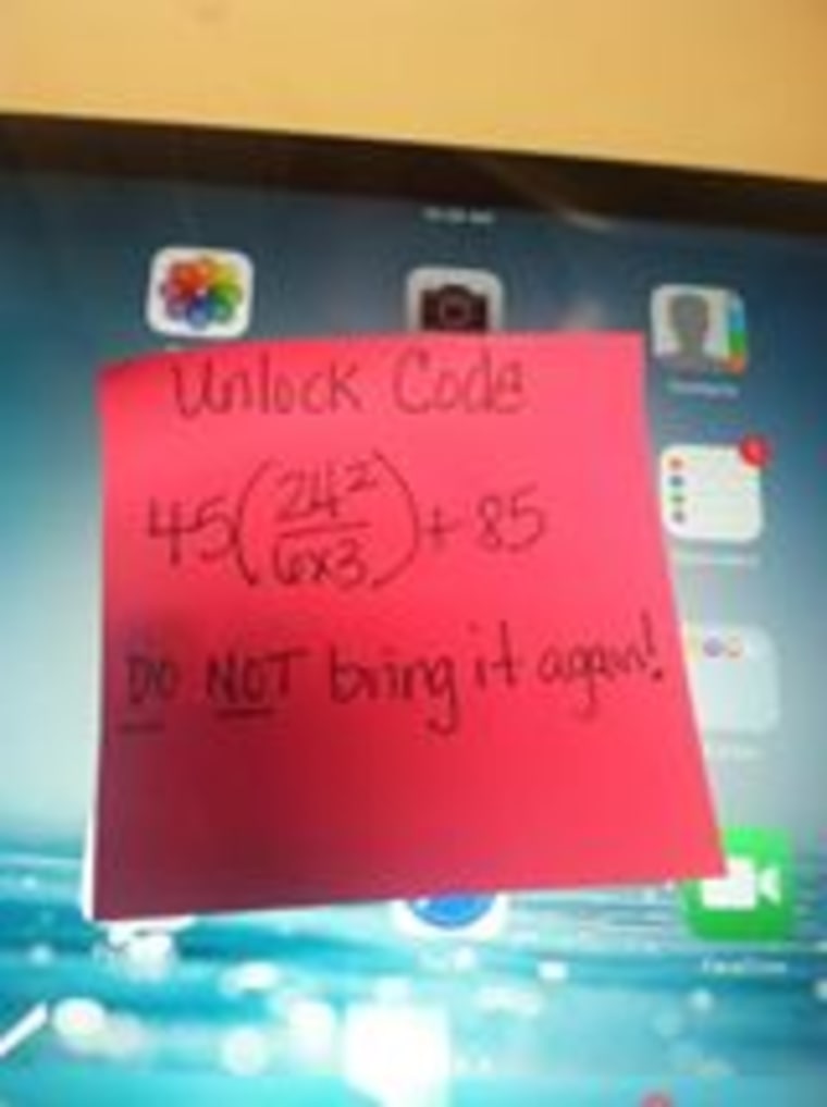 IMAGE: iPad code note