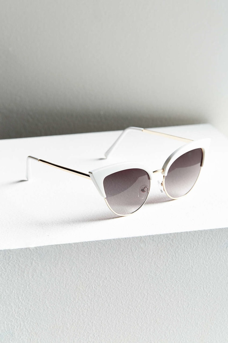 White half frame clearance sunglasses