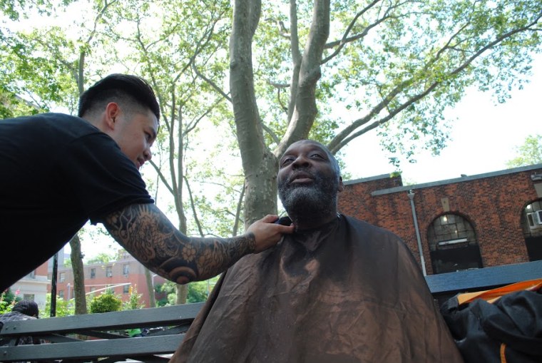 homeless haircuts mark bustos