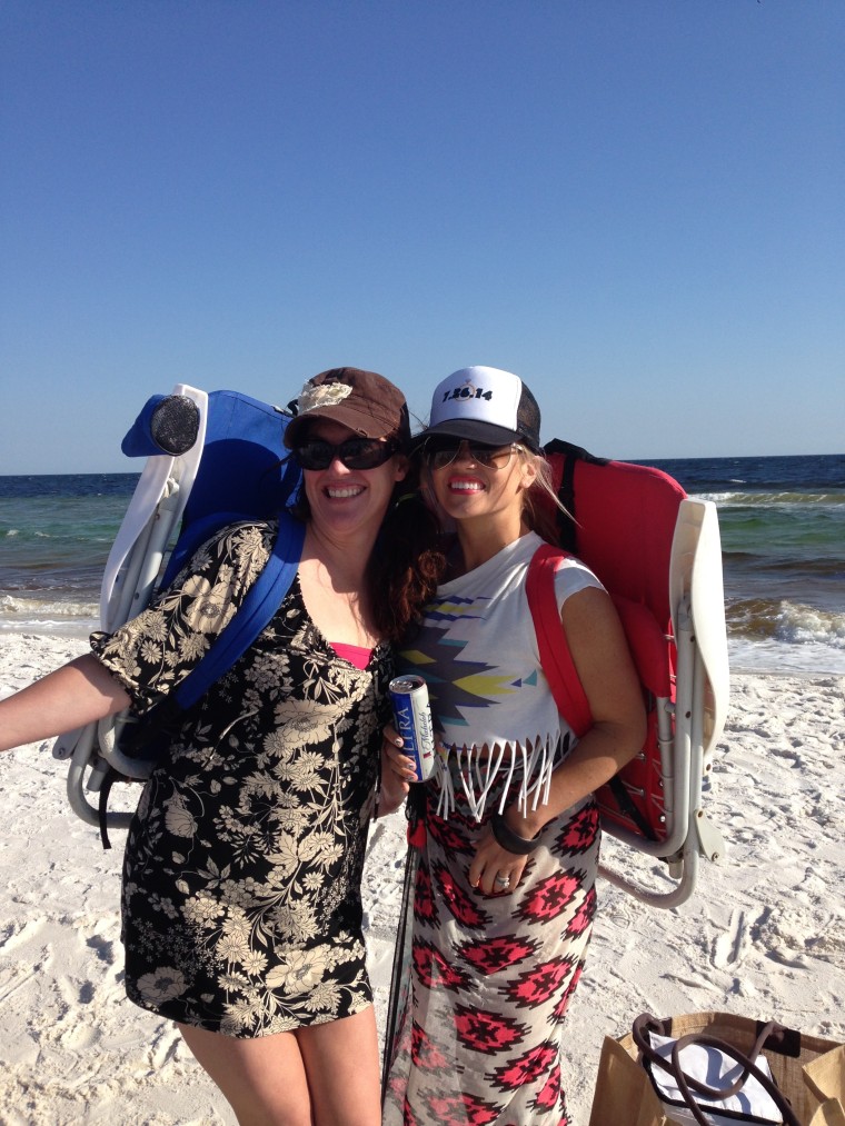 Britt and Howell during one of their many beach trips.