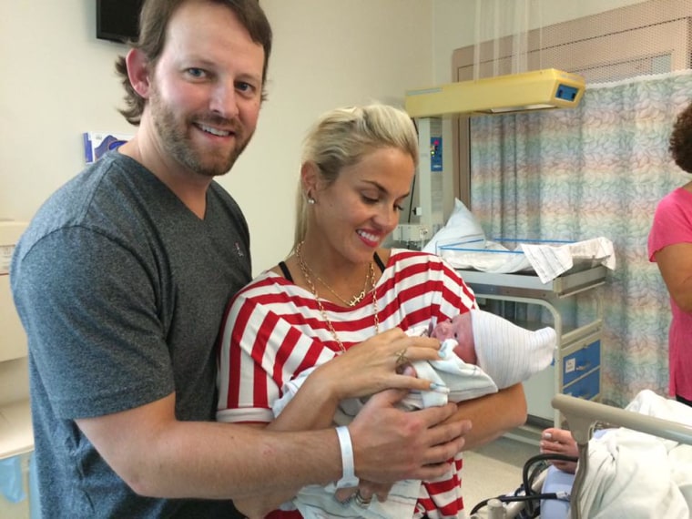 Proud parents Drew and Whitney Britt.