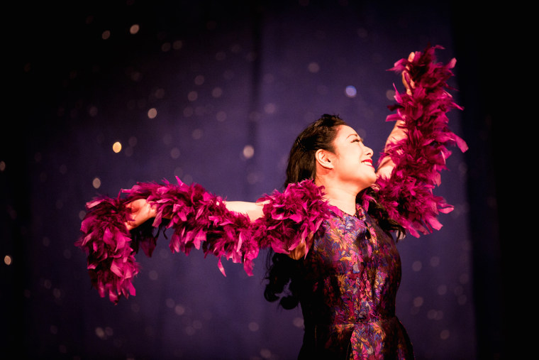 "Tiny Asian Tina Fey" Miki Yamashita performs with the Los Angeles Opera.