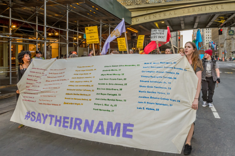 A group of about 200 people held a rally at Grand Central