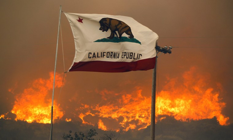 Image: Wildfire near Potrero, California