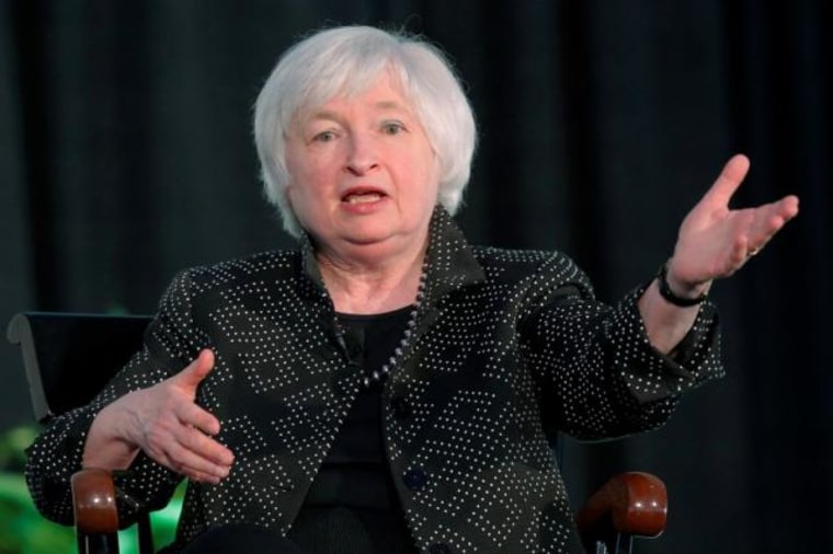 Federal Reserve Chair Janet Yellen speaks at the Radcliffe Institute for Advanced Studies at Harvard University in Cambridge