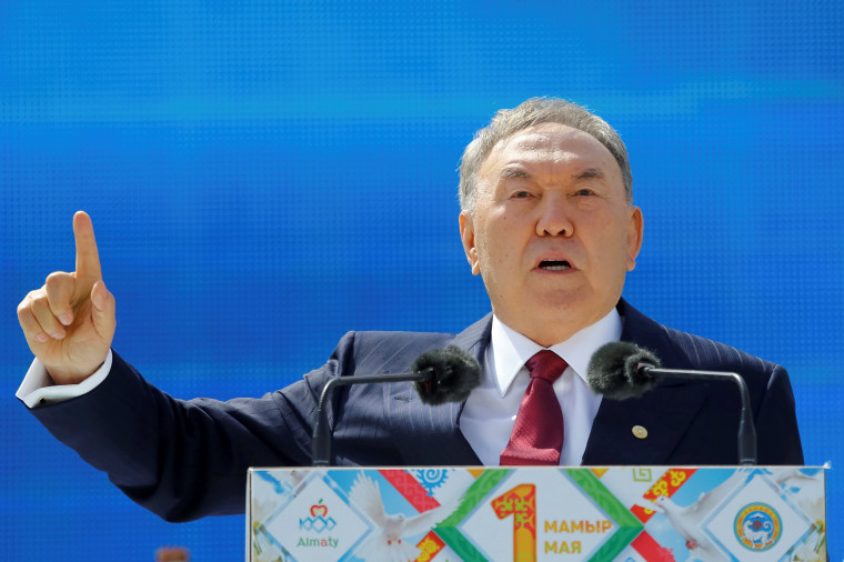 Image: Kazakhstan President Nursultan Nazarbayev on May 1